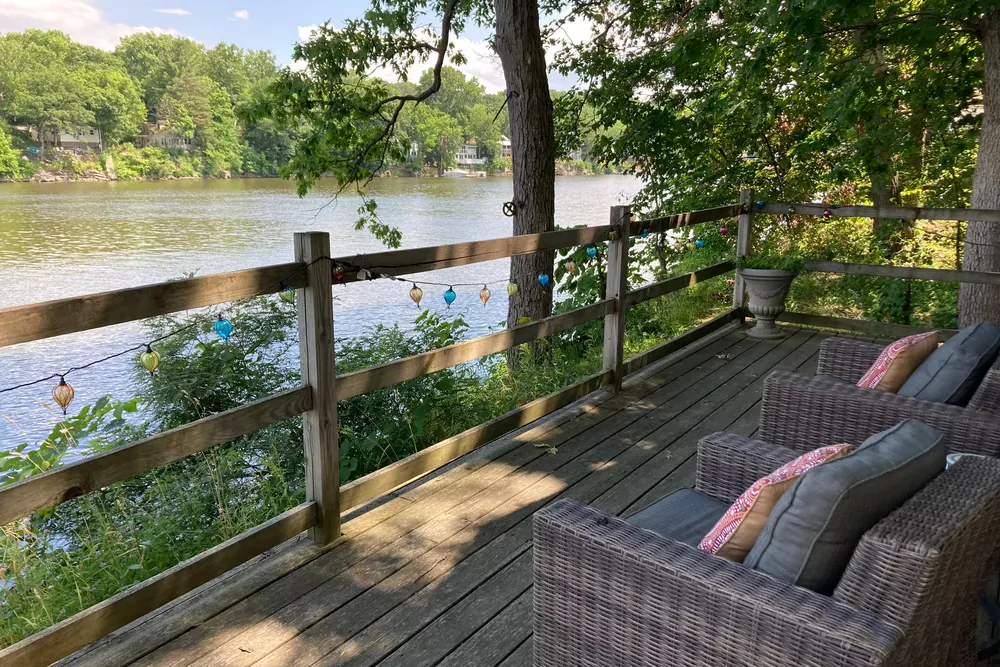 Deck over the Mohawk River at Cabin 5